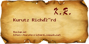 Kurutz Richárd névjegykártya